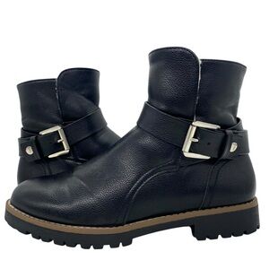 Nautica Women's Black Chelsea Lug Boots